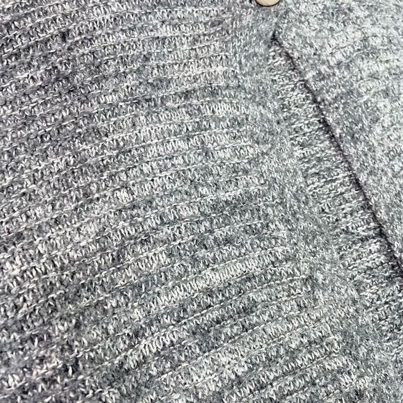 J Jill Cardigan Sweater Womens Medium Gray Mohair Wool Cashmere Pockets Button - Picture 4 of 10